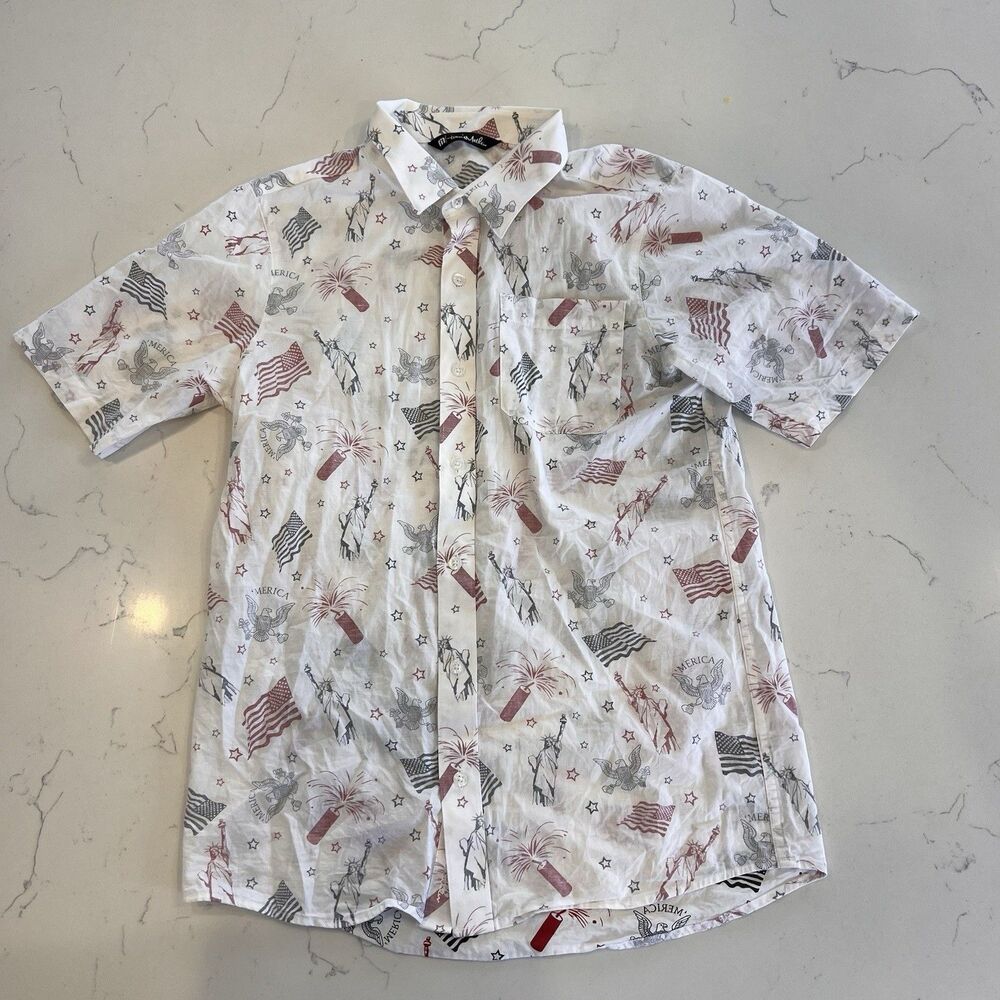 Travis Mathew Men’s ’Merica Button Up Polo Size Small
